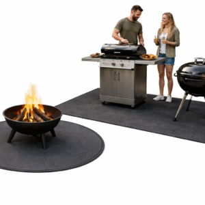 2-Pack Under Grill Mats / Round 36" & Rectangle 36" × 48"
